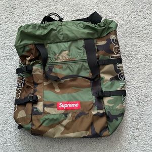 Supreme Camo Drawstring Backpack